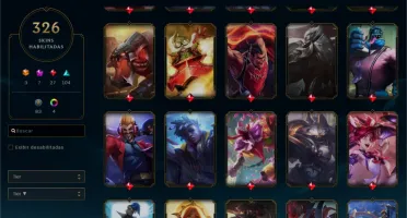 Conta league of legends plat 4 326 skins