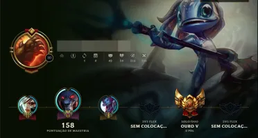 Conta Ouro - Sem Restrição - 4 pag de runas - Varias Skins