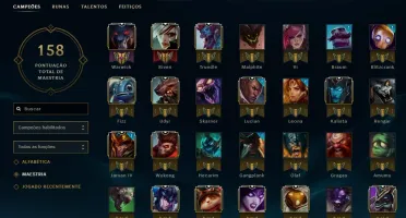 Conta Ouro - Sem Restrição - 4 pag de runas - Varias Skins