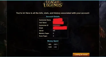 Conta lol Criada na season 4 prata 2