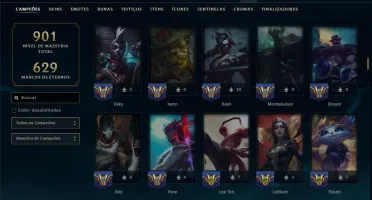 Unranked com TODOS os Champs e 400 Skins +8 Prestigios