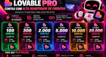 Lovabe Pro - Contas já com créditos, de 100 a 20k de crédito