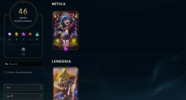 Conta League of Legends Full Acesso - 58 Champs e 46 Skins