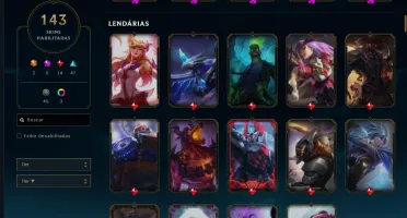 Conta de lol full skins lindas
