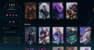 Conta de lol full skins lindas