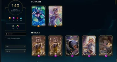 Conta de lol full skins lindas