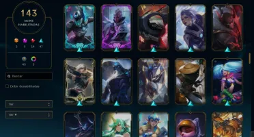 Conta de lol full skins lindas