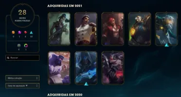 conta lol 28 skins 5 báus pra abrir gold 4 md10 1/3