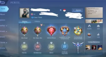 Conta mobile legends Brabaa