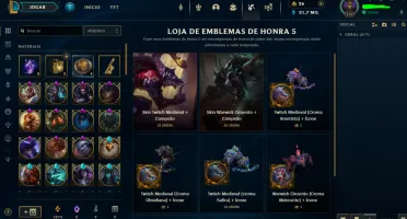Conta lol lvl 500, Todos os champs e 404 skins