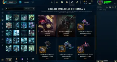 Conta lol lvl 500, Todos os champs e 404 skins