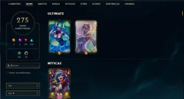 Conta Diamante 2 com TODOS os champs e 275 Skins