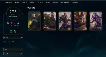 Conta Diamante 2 com TODOS os champs e 275 Skins