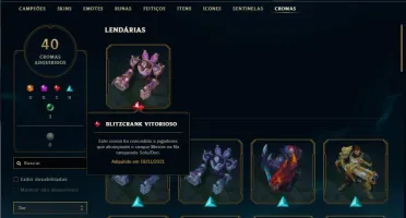 Conta Diamante 2 com TODOS os champs e 275 Skins