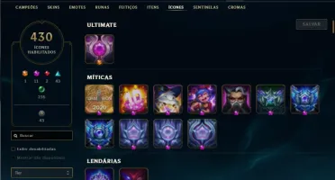 Conta Diamante 2 com TODOS os champs e 275 Skins