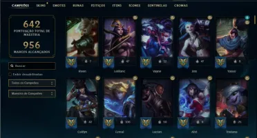 Conta Diamante 2 com TODOS os champs e 275 Skins