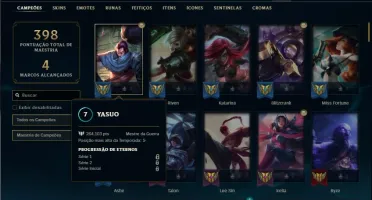 Conta ouro 2 com 110 Champs e 63 Skins