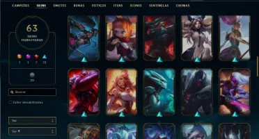 Conta ouro 2 com 110 Champs e 63 Skins