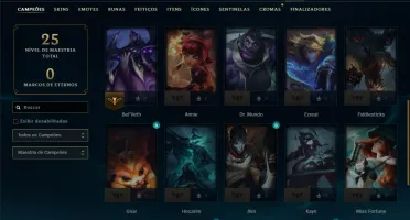 Unranked com 30 Champs e 9 Skins