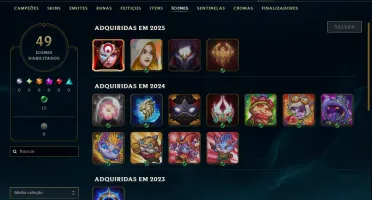 Unranked com 30 Champs e 9 Skins