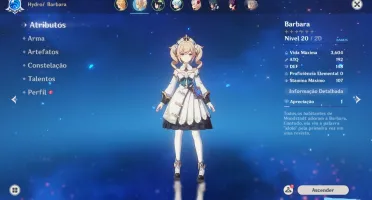 Conta Genshin Impact - AR12 com Venti e Barbara