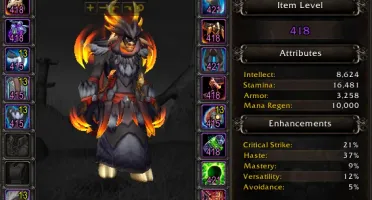 Resto/Balance Druid ilvl 418 - Mage Tower, 2700io, PvP Set