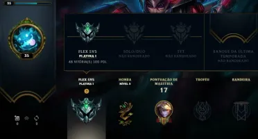 Conta Smurf LOL Plat 1