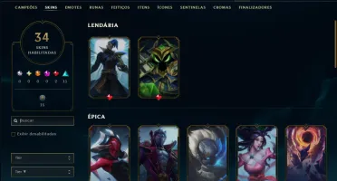 Bronze 1 com 90 Champs e 34 Skins ( Mais de 100 Jogos )