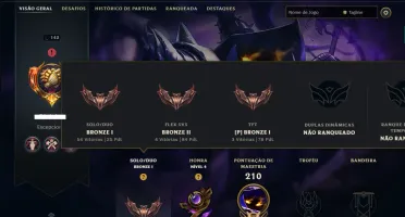 Bronze 1 com 90 Champs e 34 Skins ( Mais de 100 Jogos )