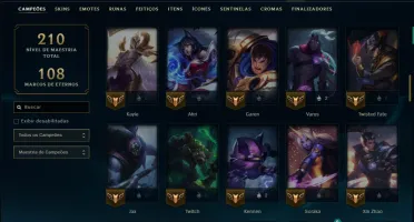 Bronze 1 com 90 Champs e 34 Skins ( Mais de 100 Jogos )
