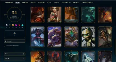 Bronze 1 com 90 Champs e 34 Skins ( Mais de 100 Jogos )