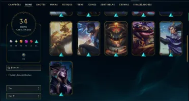 Bronze 1 com 90 Champs e 34 Skins ( Mais de 100 Jogos )