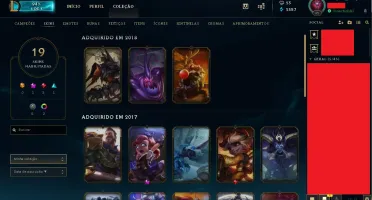 Conta LOL / OURO I / 75 PDL
