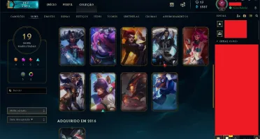 Conta LOL / OURO I / 75 PDL