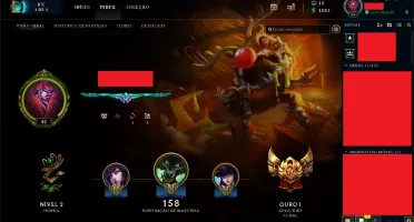 Conta LOL / OURO I / 75 PDL