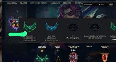 vendo conta league of legends no precinho com elo esmeralda