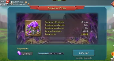 Conta com 39M de poder 200k t3