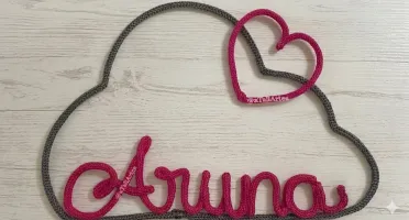 Porta Maternidade Nuvem Personalizada em Tricotin