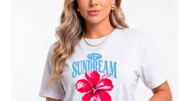 Camiseta Feminina Estampa Digital Variadas Malha Poliéster