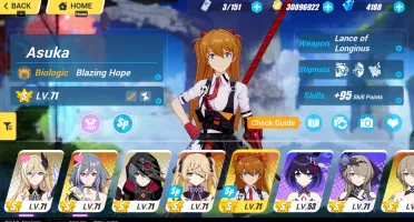 Honkai Impact Lv 71 Palatinus Equinox,Asuka,Hos