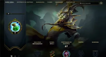 CONTA LEAGUE OF LEGENDS LV30 UNRANKED
