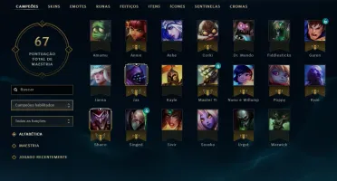 CONTA LEAGUE OF LEGENDS LV30 UNRANKED
