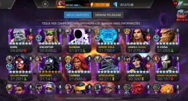 Conta Marvel torneio de campeões