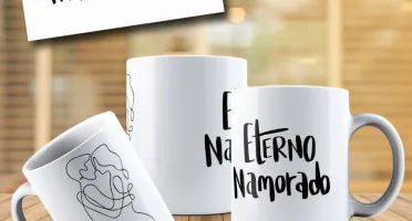 Arte canecas Namorados Line Art