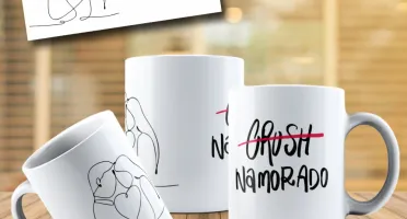 Arte canecas Namorados Line Art