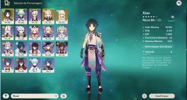 Conta Genshin XIAO + ARMA, ALBEDO E A 10 ORAÇÕES DE UM 5
