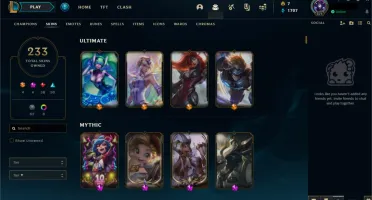 Conta com 233 Skins / Prata 1, 80 PDL