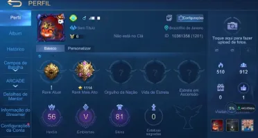 Conta MOBILE Legends temporada1
