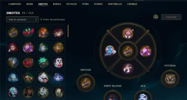 Conta bronze 1 com TODOS os champs e 276 Skins + 22 Cromas
