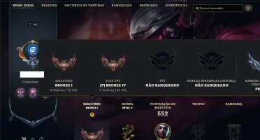 Conta bronze 1 com TODOS os champs e 276 Skins + 22 Cromas